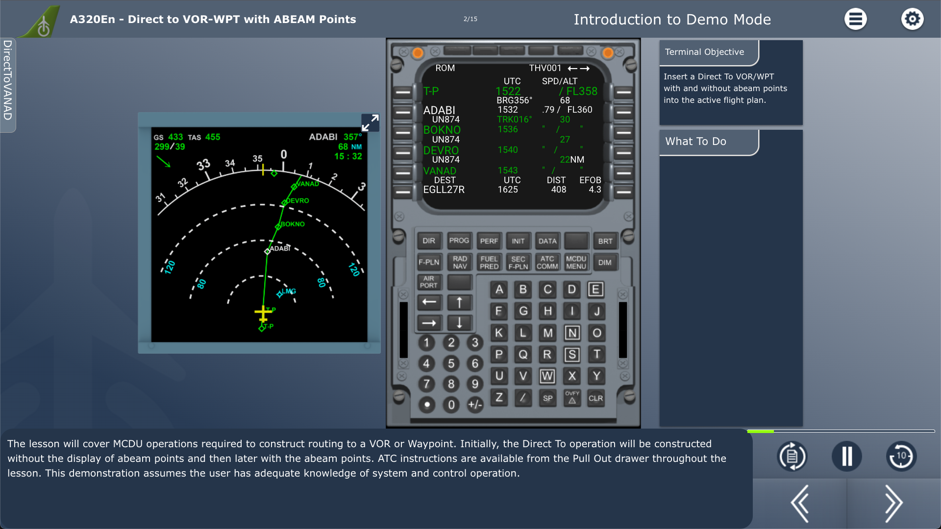 A320 EN FMS Course example
