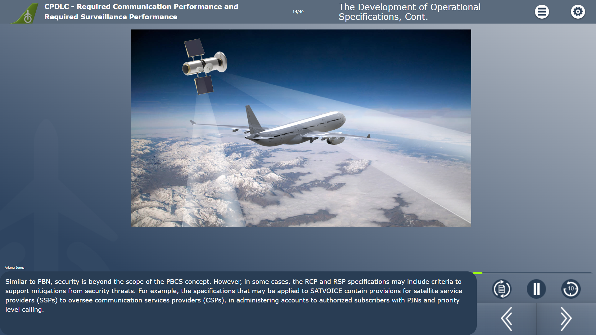 CPDLC - operational specifications