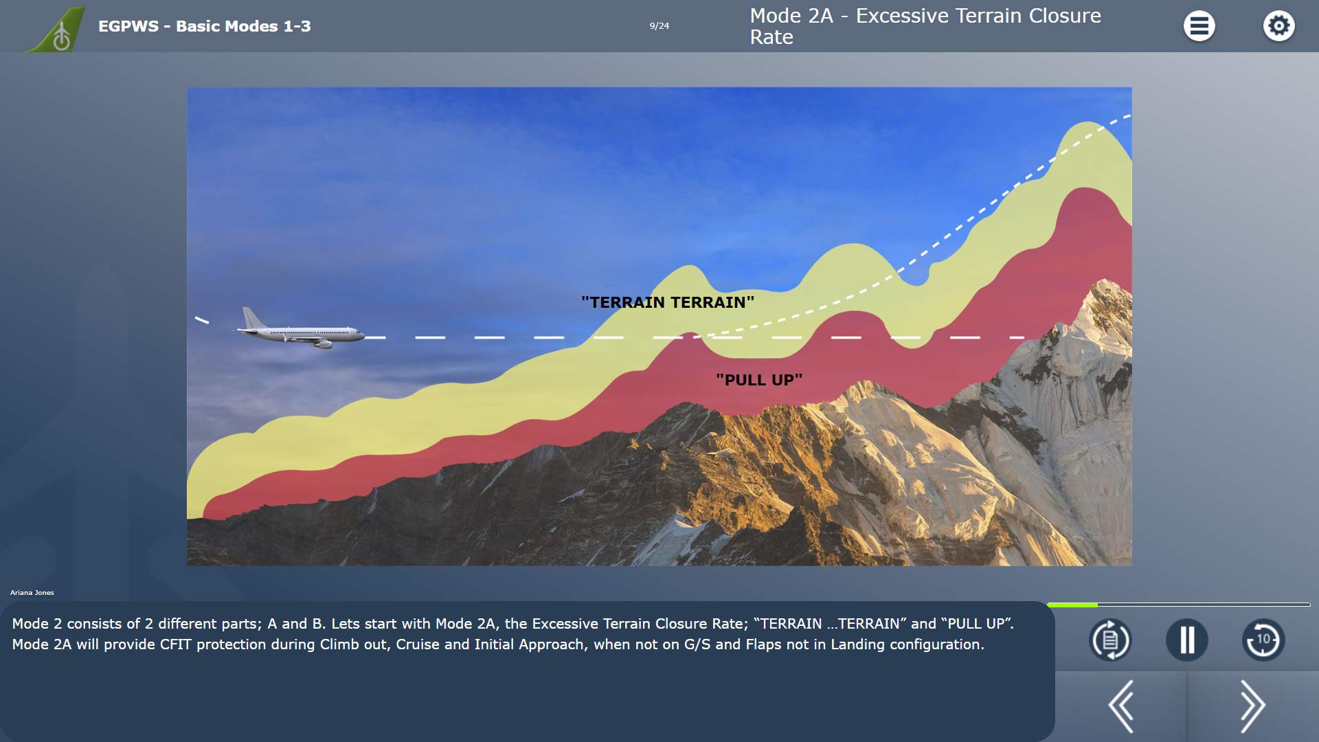 EGPWS - excessive terrain closure rate