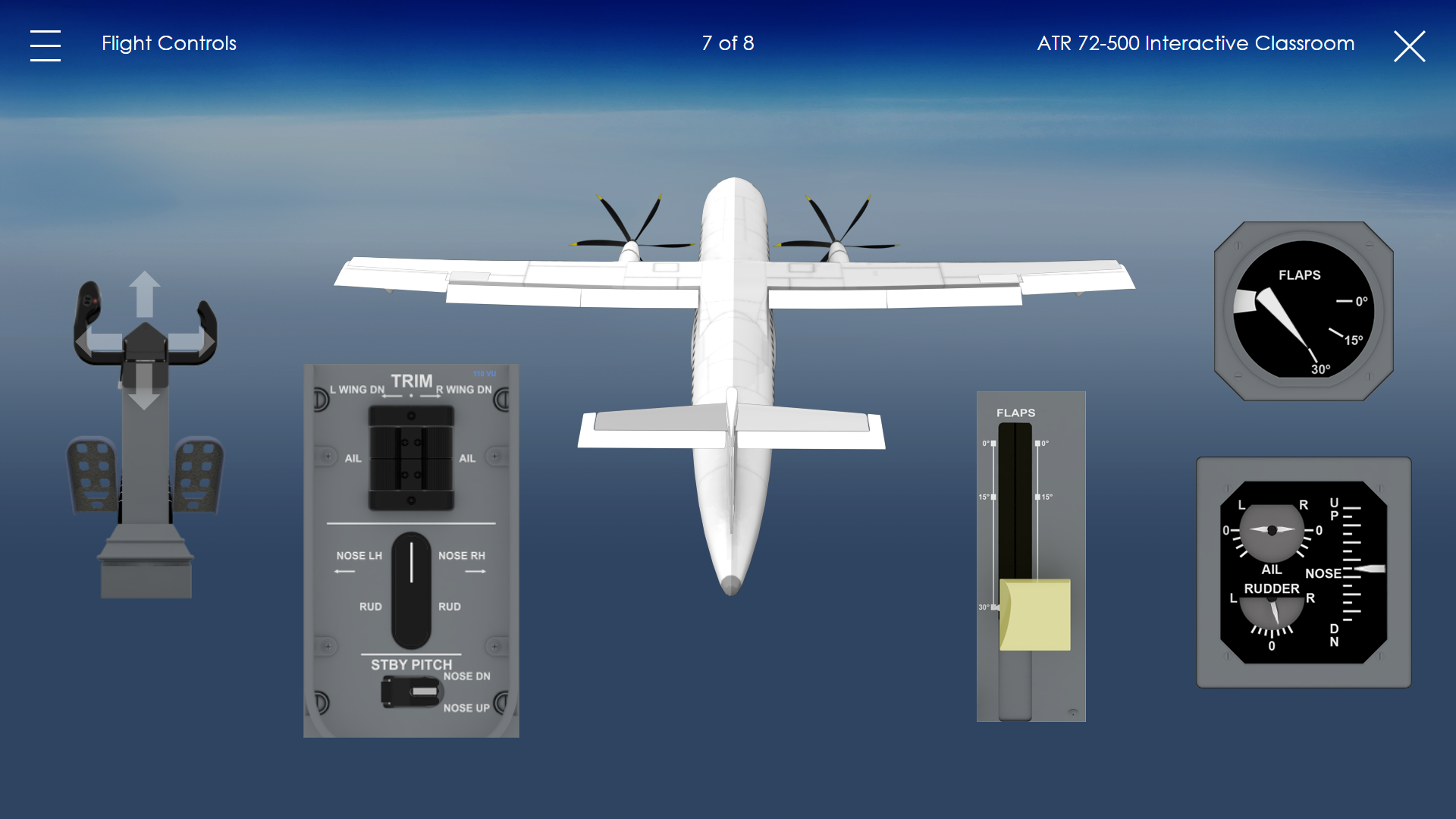 atr-72-42-500-flight controls - interactive