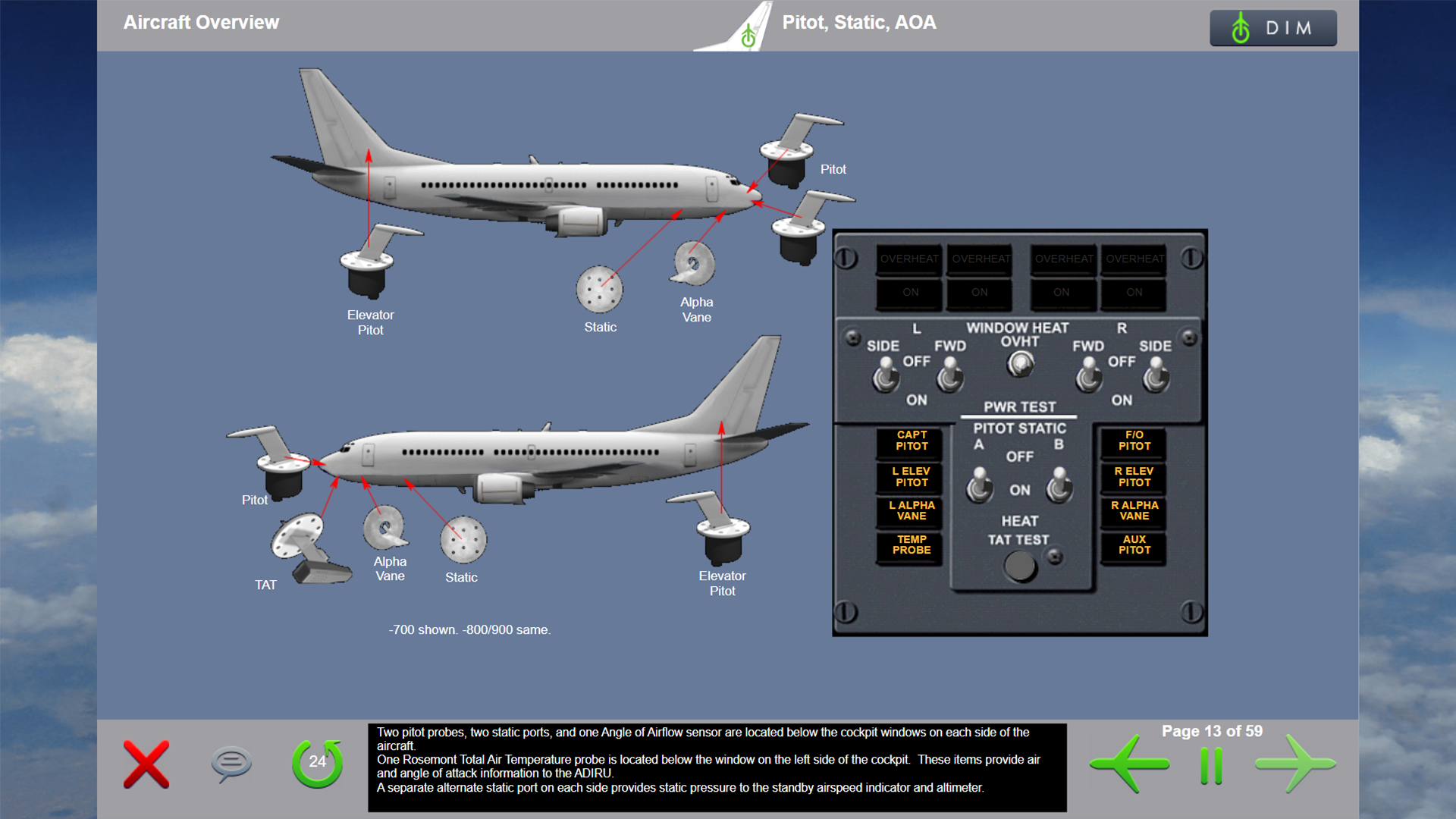 B737 Classic to B737NG Differences course example