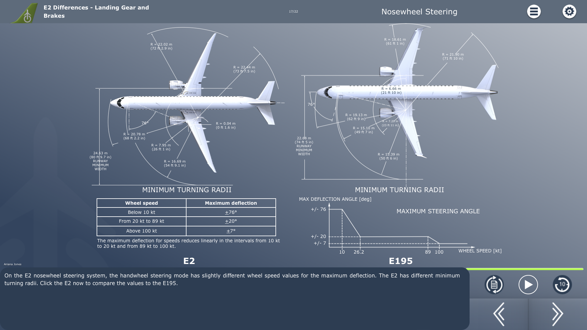 E2 Differences_Nosewheel Steering