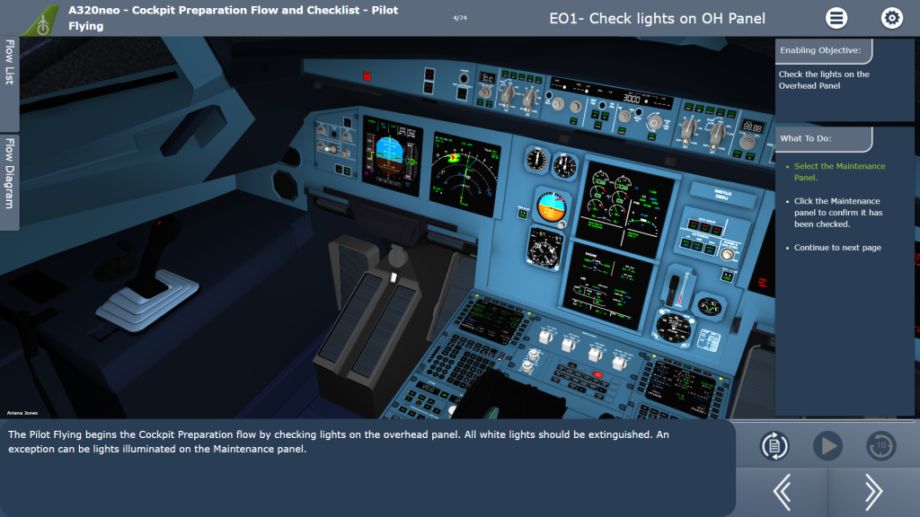 A320neo cockpit view