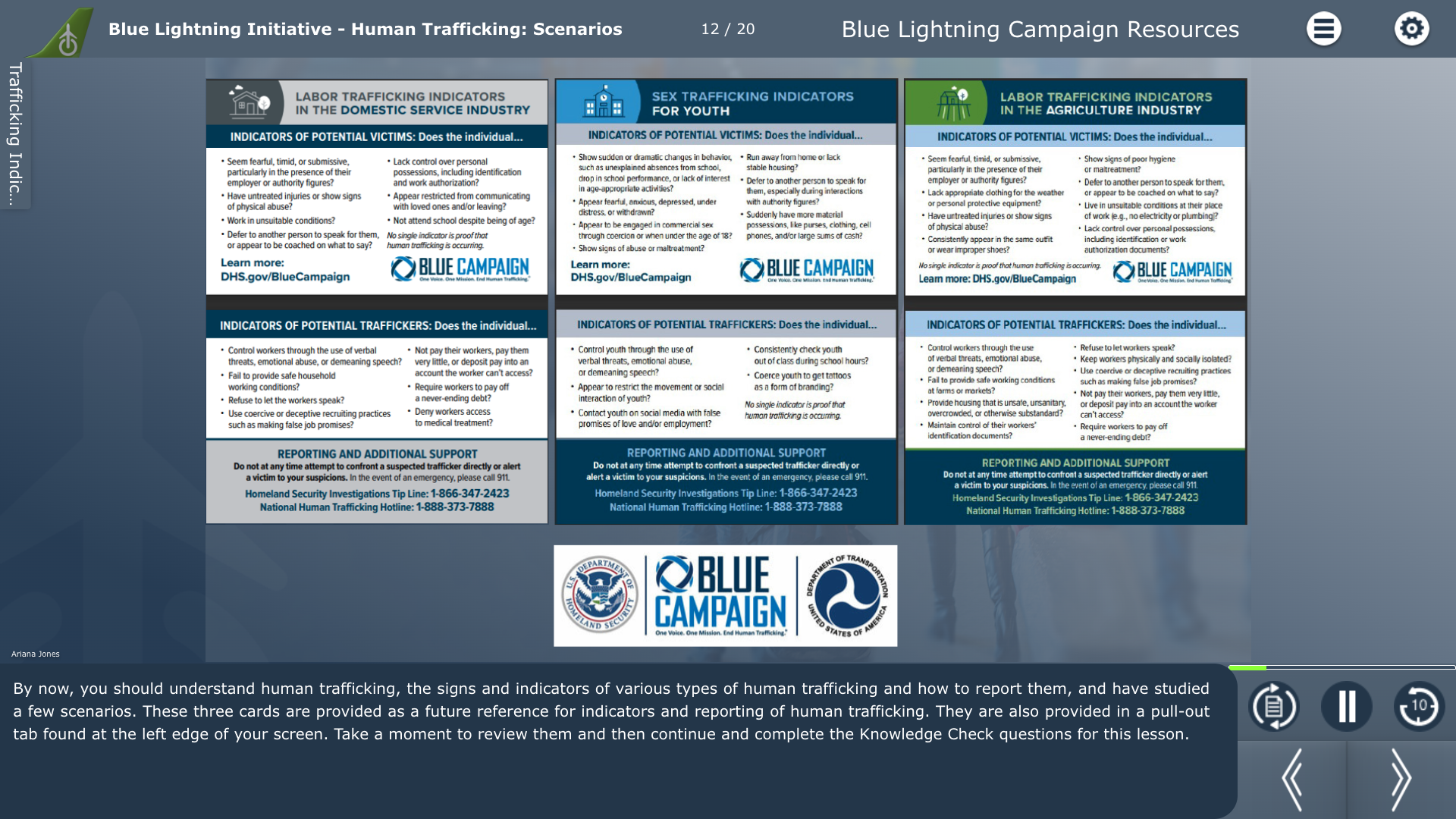 Blue Lightning Campaign Resources